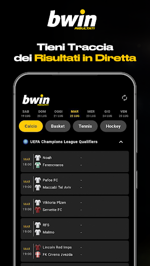bwin Risultati Live Screenshot 0