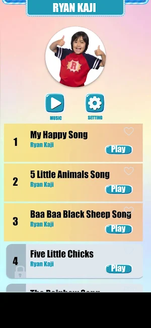 Ryan Kaji Music Tiles Game Screenshot 0