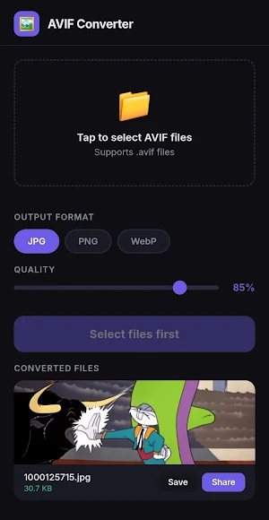 Avif Converter Avif to Jpg/Png Screenshot 2