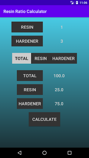 Resin Ratio Calculator Screenshot 0