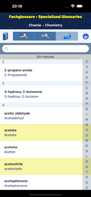 Specialized Glossaries Screenshot 3