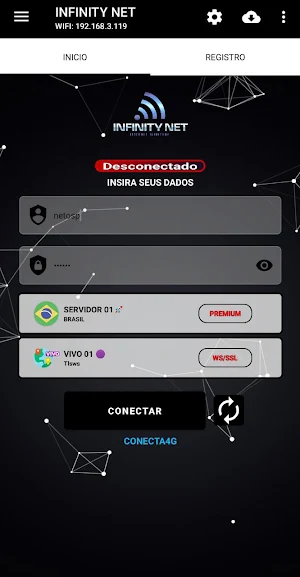 Infinity Net Conect4G Screenshot 0