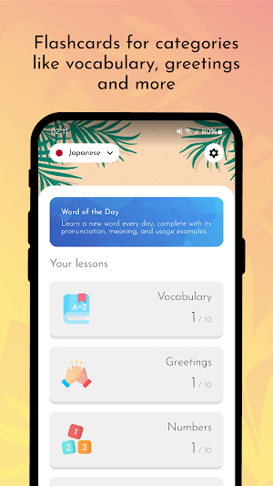 FlashTalk: Language Flashcards Screenshot 1