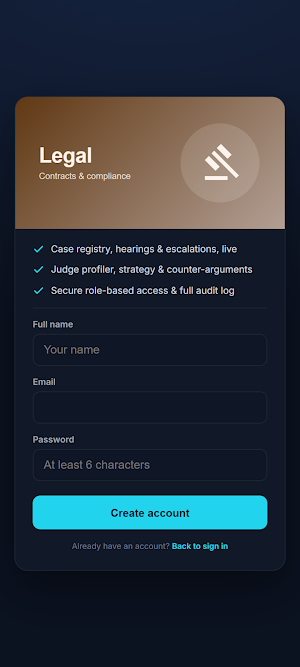 Visaka Legal Screenshot 1