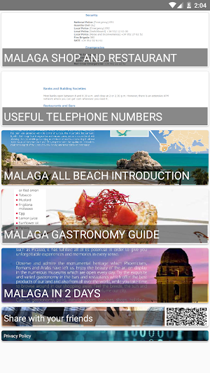 MALAGA TOURIST ATTRACTIONS MAP Screenshot 0