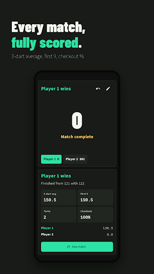 Darts 501 Scoreboard & Cricket Screenshot 2