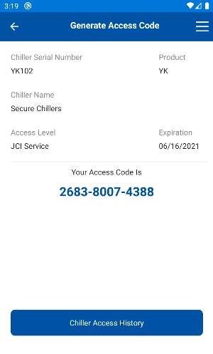 YORK Chiller Access Manager Screenshot 2