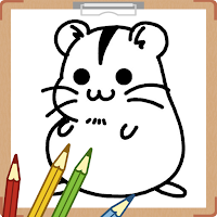 Cute Hamster Coloring Book
