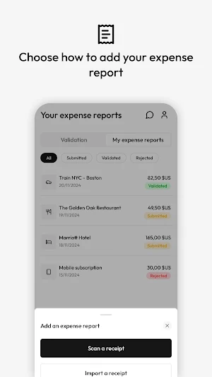 Expense report - Hivespent Screenshot 1