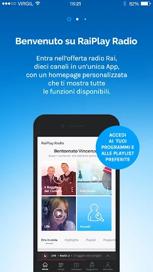 RaiPlay Radio Screenshot 0