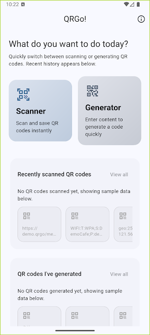 QRGo! QRCode Scanner&Generator Screenshot 0