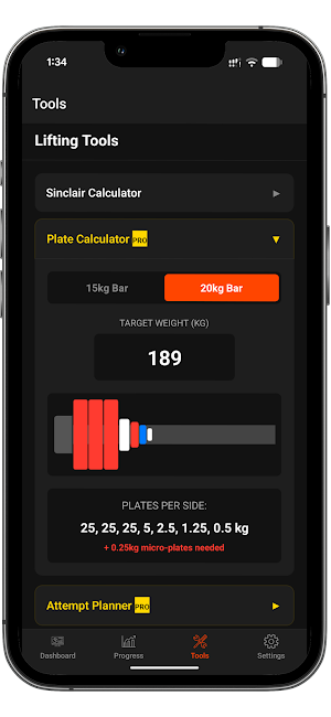 Sinclair Weightlifting Tracker Screenshot 3