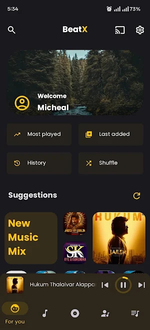 BeatX - Offline Music Player Screenshot 0