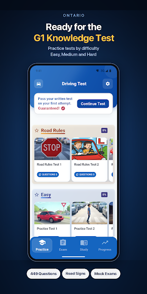 G1 Driving Practice Test Screenshot 0