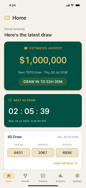 SG Lottery Results Screenshot 0