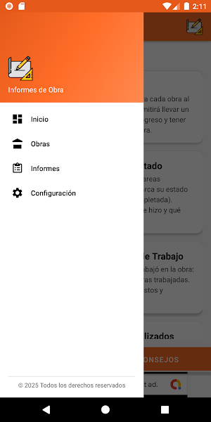 Informes y reporte de obra Screenshot 2