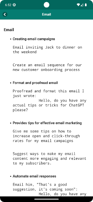 Command Prompts for ChatGPT Screenshot 0