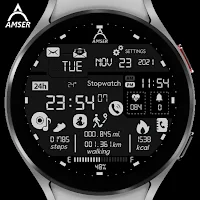 Amser Black Galaxy Watchface