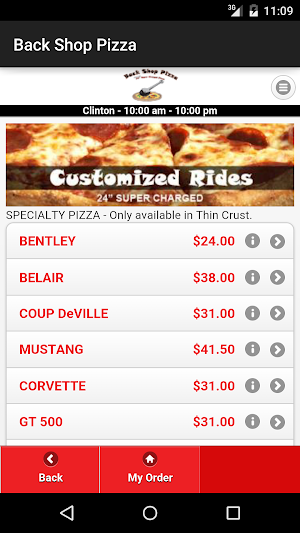 Back Shop Pizza Screenshot 1