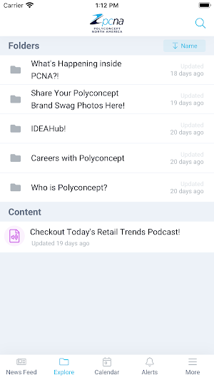 PCNA Proud Communications App Screenshot 1