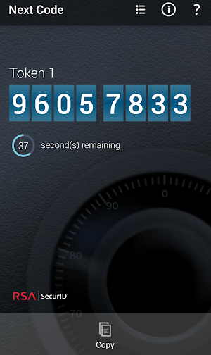 RSA SecurID Software Token Screenshot 2