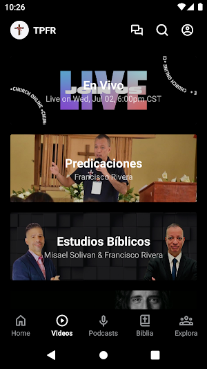 Tres Palabras Francisco Rivera Screenshot 1
