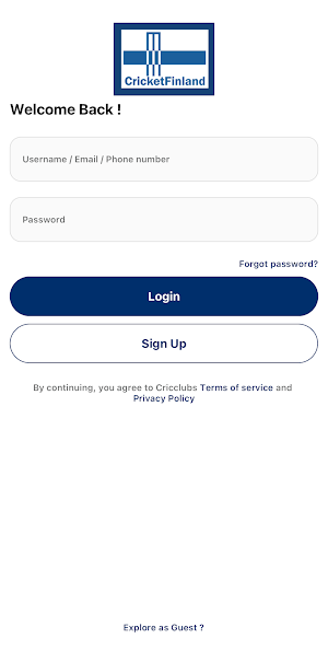 Cricket Finland Mobile Screenshot 0