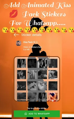 Kiss Gif Sticker For WhatsApp Screenshot 1