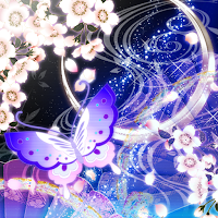 春夜幻蝶　和風の幻想壁紙きせかえ