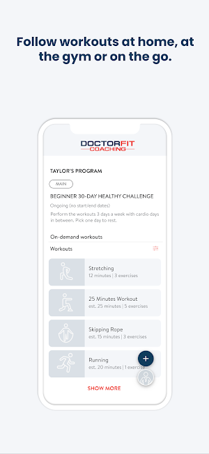 DoctorFit Coaching Screenshot 2