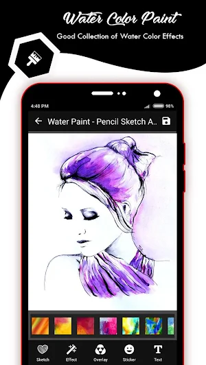 Color Pencil Sketch Effect - Water Paint Art Screenshot 3