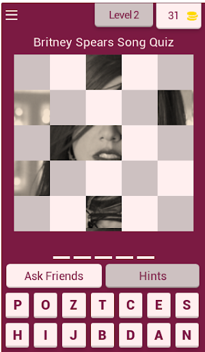 Britney Spears Song Quiz Screenshot 1