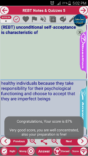 Rational Emotive Behavior Therapy Notes  & Quizz Screenshot 3