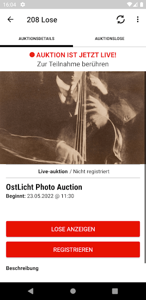 OstLicht Auction Screenshot 1