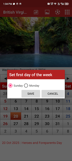 British Virgin Calendar 2025 Screenshot 3