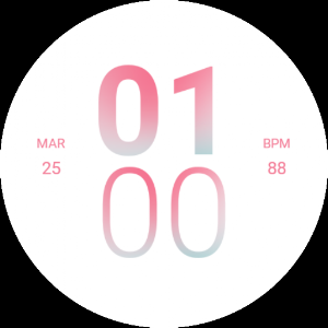 Clean Modern Pink Watch Face Screenshot 3