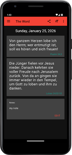 bible2net app Screenshot 1