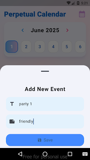 Perpetual Calendar Screenshot 3