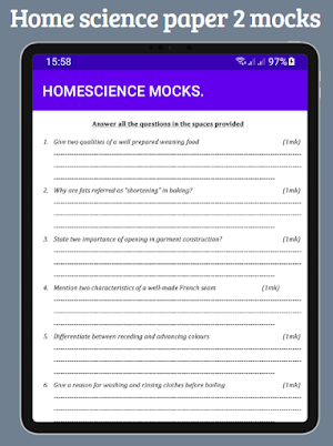 Home Science: mocks & answers Screenshot 2