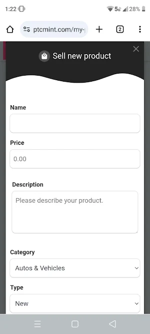 PtcMint Marketplace Screenshot 3