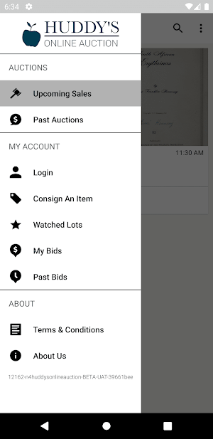 Huddy's Online Auction Screenshot 3