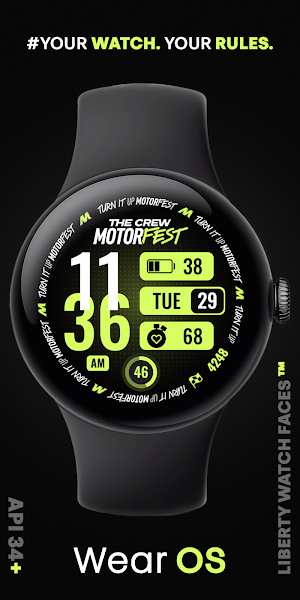MOTORFEST Digital Watch Face Screenshot 2