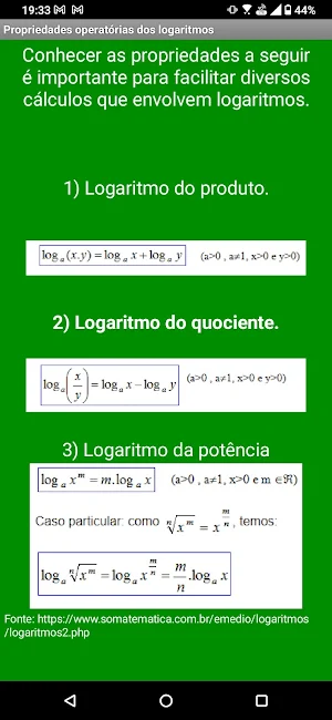 Aprenda logaritmos Screenshot 2