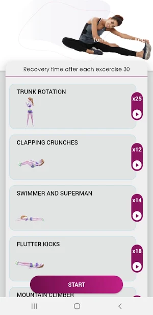 Tummy Fitness App Screenshot 2