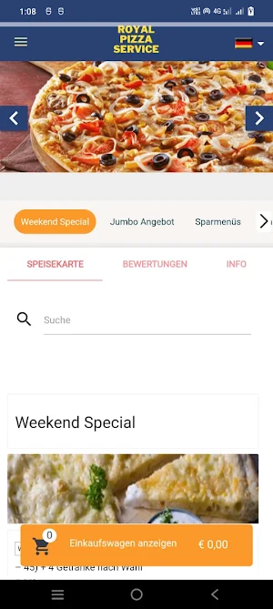 Royal Pizza Service Screenshot 1