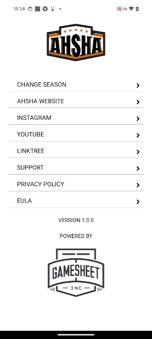 AHSHA Hockey Screenshot 2