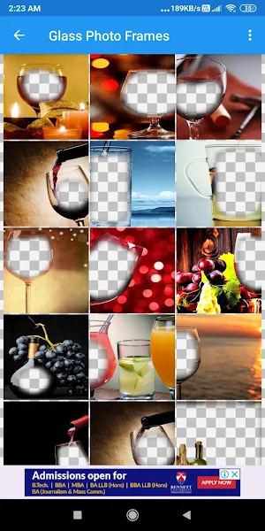 Glass Photo Frames Editor: DP, Screenshot 1