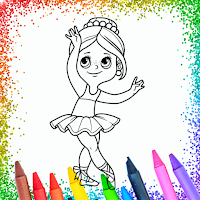 Ballerina Coloring Glitter