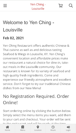 Yen Ching - Louisville Order Screenshot 0