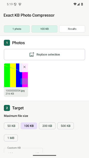 Exact KB Photo Compressor Screenshot 1